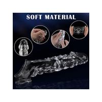 9 cm Şeffaf Penis Kılıfı – Halkalı Titreşimli Penis Uzatıcı