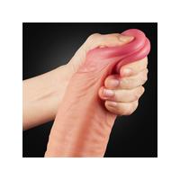 Censan 12 İnç Dual Layered Platinum Silicone Cock Dildo