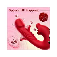 Censan 3’ü 1 Arada G Noktası ve Klitoris Vibratörü – Dil ve Emme Fonksiyonlu, Su Geçirmez Silikon Stimülatör (Kırmızı)