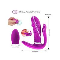 Censan 3’ü 1 Arada Uzaktan Kumandalı Giyilebilir Clitoris ve G-Spot Titreşimli Vibratör
