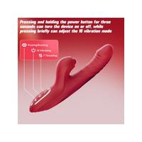 Censan 4in1 – Kırmızı Zarafet, Dört Fonksiyon Bir Arada Telefon Aplikasyonlu Modern Vibratör