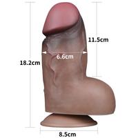 Censan 7.0 İnç Dual Layered Platinum Silicone Cock