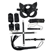 Censan 7 Parça Fetiş Esaret Seti Siyah Kedi Maskeli