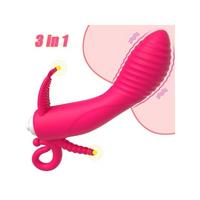 Censan Censan 3’ü 1 Arada Anal, Vajinal ve Klitoral Uyarıcı Titreşimli Vibratör