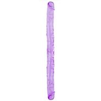 Censan Çift Taraflı Esnek Dildo 34 cm – Gerçekçi Dokulu Mor Renk