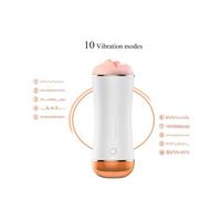 Censan Çift Taraflı Şarjlı Titreşimli Mastürbatör – Vajina & Ağız | 10 Modlu Güçlü Titreşim | Su Geçirmez