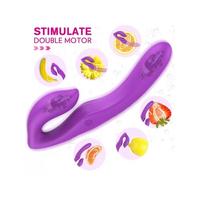 Censan Çift Titreşim Motorlu Strapless Giyilebilir Çift Taraflı Vibratör – 180° Bükülebilir, IPX7 Su Geçirmez