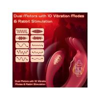 Censan Çiftler İçin Akıllı Titreşimli G-Spot ve Klitoris Uyarıcı Vibratör – Uygulama Kontrollü, Su Geçirmez, Çift Motorlu