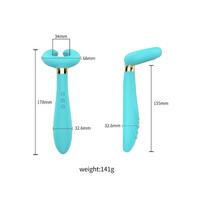 Censan Çiftler için Klitoris Vibratörü – 3 Motorlu Çok Fonksiyonlu Konsolador ve Penis Masajörü (Mavi)