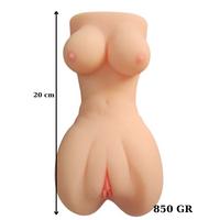 Censan Göğüslü Çift Girişli Vajina Mastürbatör 850 Gr