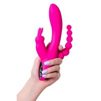 Censan Jos Spanky Üçlü 21cm Pembe Vibratör