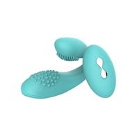 Censan Kablosuz Kumandalı Tırtıklı Klitoris ve G-Spot Uyarıcı 2 in 1 Çift C Vibratör