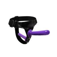 Censan Mor Double Dong Titreşimli Belden Bağlamalı Çift Taraflı Bisex Dildo Vibratör model 2