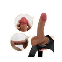 Censan Oher Fışkırtmalı & Titreşimli Belden Bağlamalı Dildo Vibratör