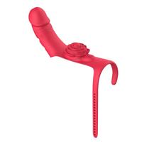 Censan Parmak takılabilir fiziksel dildo + Gül Titreşimli 2'si 1 arada yeni tasarım parmak vibratörü