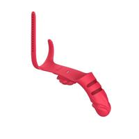 Censan Parmak takılabilir fiziksel dildo + Gül Titreşimli 2'si 1 arada yeni tasarım parmak vibratörü