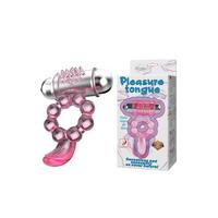 Censan Plasure Tongue Titreşimli Klitoris Uyarıcılı Şeffaf Penis Kılıfı
