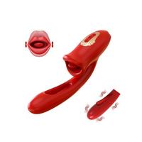 Censan Şarjlı 2 in 1 Klitoris ve G Noktası Vibratörü – Dil ve Dudak Hareketli, Güçlü Titreşimli