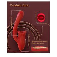 Censan Şarjlı 2 in 1 Klitoris ve G Noktası Vibratörü – Dil ve Dudak Hareketli, Güçlü Titreşimli