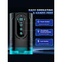 Censan Şarjlı İleri Geri ve Dönmeli 15 Modlu Titreşimli Emişli Otomatik Vajina