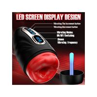 Censan Şarjlı Isıtmalı ve Titreşimli Silikon Dudak Girişli Otomatik Oral Mastürbatör