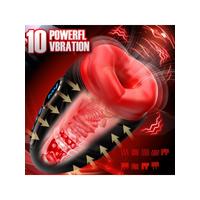 Censan Şarjlı Isıtmalı ve Titreşimli Silikon Dudak Girişli Otomatik Oral Mastürbatör