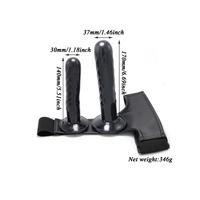 Censan Siyah Double Dong Titreşimli Belden Bağlamalı Çift Taraflı Bisex Dildo Vibratör