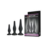 Censan Siyah Silikon Anal Tıkaç Set