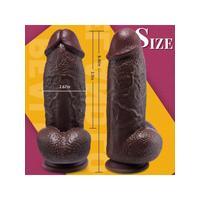 Censan Siyah SuperLove Realistik Dual Density Dildo – 21 cm Güçlü Emme Tabanlı Vücut Dostu Silikon