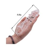 Censan Wolf Warrior Crystal Şeffaf Dokulu Penis Kılıfı – Esnek TPE Malzeme, Gerçekçi His, 13.8 cm