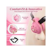 Censan Yumuşak Kalp Desenli Silikon Erkek Penis Kafesi