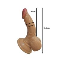 Gerçekçi Testisli Melez Dildo 15.5 cm