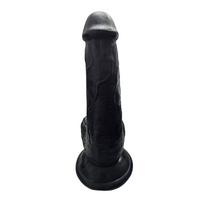 Gerçekçi Testisli Siyah Dildo 19 cm