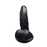 Gerçekçi Testisli Siyah Dildo 16 cm