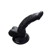 Gerçekçi Testisli Siyah Dildo 16 cm