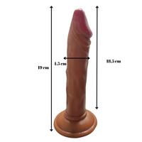 Gerçekçi Testissiz Melez Dildo 21 cm