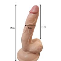 Gerçekci Titreşimli Kumandalı Realistik Vantuzlu Vibratör 19 cm