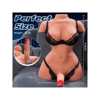 L-Join Gerçekçi Titreşimli, İleri Geri Penis Haraketli 9 Kg Trans Yarım Vücut Mastürbatör Dildo