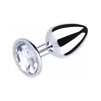 Paslanmaz Çelik Anal Plug Tıkaç Beyaz Taşlı