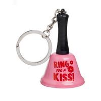 Ring for a Kiss Pembe Çan Anahtarlık
